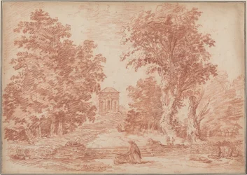 Italienischer Park mit einem Tempietto