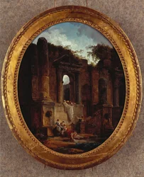 Landschaft mit Ruinen