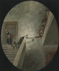 Die Verteilung von Milch im Gefängnis Saint-Lazare, ca. 1794