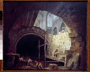 Verletzung der Keller der Könige in der Basilika von Saint Denis im Oktober 1793