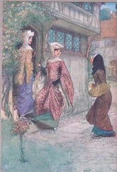 Komm mit uns und sieh, Illustration aus Die lustigen Weiber von Windsor, 1910