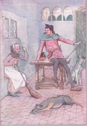 Hat Ihre Verehrung nicht einen Mangel über Ihrem Auge?, Illustration aus Die lustigen Weiber von Windsor, 1910