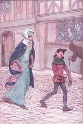 "Ich würde lieber, wahrlich, vor dir hergehen wie ein Mann, als ihm folgen wie ein Zwerg", Illustration aus 