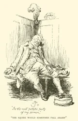 Der Gutsherr schlief manchmal ein (Gravur)