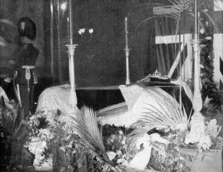 Königin Victoria aufgebahrt im Osborne House, 1901