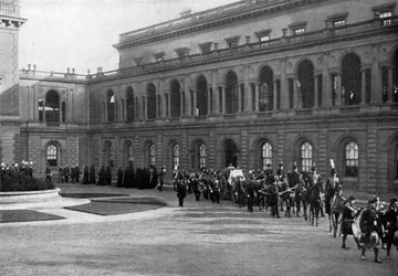 Königin Victorias Trauerzug verlässt Osborne House, Isle of Wight, 1. Februar 1901