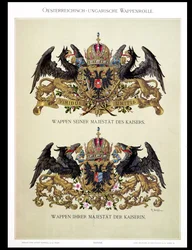 Teller mit den Wappen von Kaiser Franz Joseph I. (1830-1916) und Kaiserin Elisabeth von Bayern (1837-98) aus 