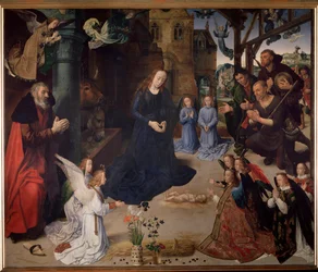 Portinari-Altar: Die Anbetung der Hirten. Mitteltafel