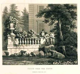 Zaun nahe dem Haus, aus „Fragmente über Theorie und Praxis der Landschaftsgärtnerei“, veröffentlicht 1816