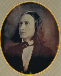 Reproduktion eines Daguerreotyps von Franz Liszt (1811-86) aufgenommen ca. 1856