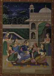 Mughal-Palast bei Nacht