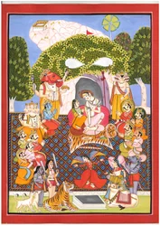 Shiva Parvati Göttliche Versammlung