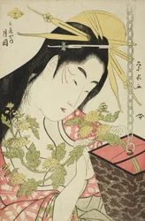 Die Kurtisane Tsukioka vom Hyogoya, ca. 1797
