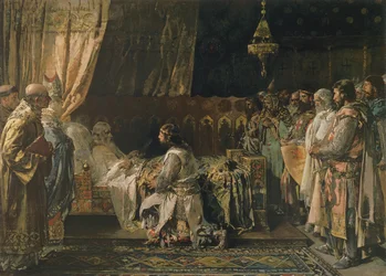 Die letzten Momente von König Jakob I (1207-76) der Eroberer