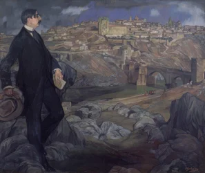 Maurice Barres mit Toledo im Hintergrund