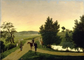 Landschaft mit Jägern