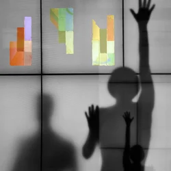 Abstrakte Familienschatten