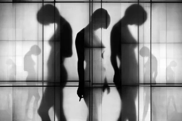 Abstrakte Schattenfiguren
