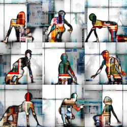 Bunte urbane Figuren