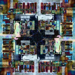 Bunter urbaner Markt