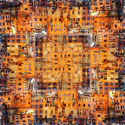 Dichtes städtisches Mosaik