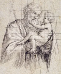Heiliger Josef hält das Christkind