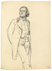 Figur eines stehenden Mannes, ca. 1872-1875