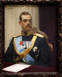 Großherzog Michail Alexandrowitsch Romanow, oder Michael von Russland (1878-1918). Öl auf Leinwand