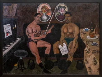 Selbstporträt und Porträt von Pyotr Konchalovsky