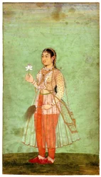 Eine Dame mit Blume und Fliegenwedel, ca. 1630