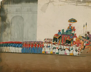 Sultan reitet auf einem Elefanten, um 1800