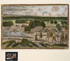 Ein Nawab und seine Gefolgsleute auf einer Jagdexpedition, ca. 1780