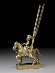 Ein berittener Krieger mit Raketenwerfern, indisch, um 1795