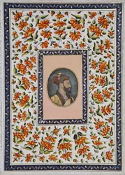 Aurangzeb Bahadur hält eine Iris