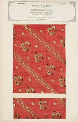 Dicht bestickte Musselinprobe aus Madras, aus The Collection of the Textile Manufacturers of India, von John Forbes Watson, veröffentlicht 1866