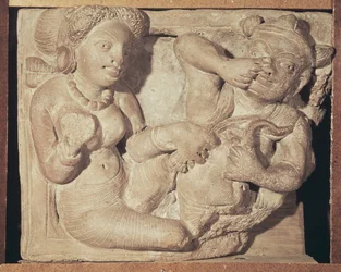 Gynaeceum-Szene, aus Mathura, Uttar Pradesh