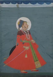 Porträt von Maharajah Ajit Singh von Jodhpur (1678-1724), Jodhpur, 19. Jahrhundert