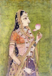 Porträt einer Dame mit Lotus