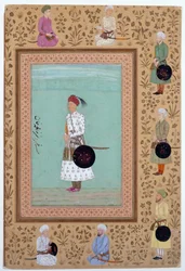 Porträt des Höflings Khosrow, Sohn von Nasr Muhammad Khan