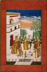 Radha und Krishna tanzen