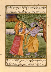 Radha und Krishna, der Gott der Liebe