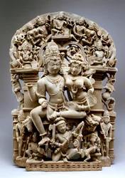 Ravana und Siva, Hinglajgarh-Kultur, 1100 n. Chr.
