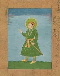 Der 4. Mogul-Kaiser Jahangir, ca. frühes 17. Jahrhundert Miniaturmalerei