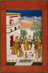 Vasanta Ragini, Radha & Krishna tanzen, ca. 1760