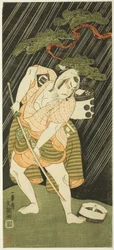 Sakata Sajūrō I als Diener eines Samurai