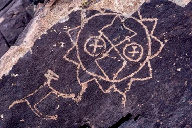 Anasazi-Petroglyphen (Felskunst) in New Mexico