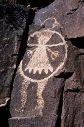 Anasazi-Petroglyphen, Gravuren in Wänden in New Mexico