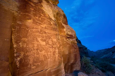 Im Nine Mile Canyon die Sandhill-Kranich-Petroglyphen-Stätte