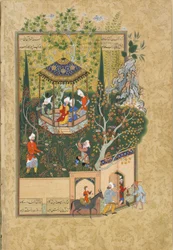 Folio aus Haft Awrang Sieben Throne von Jami, 1550er Jahre