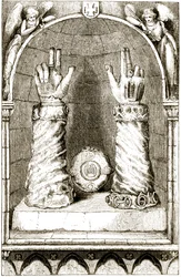 Schrein der Hand von St. Patrick, aus The Trias Thaumaturga, oder Drei Wunderwirkende Heilige von Irland, von Mary Cusack (1829-99) veröffentlicht um 1890